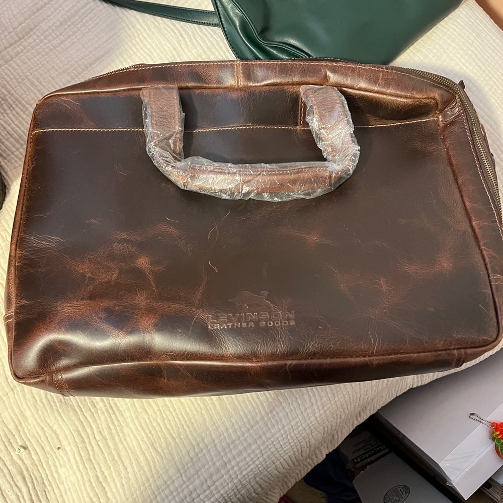 Levinson Leather goods briefcase. Never used.
